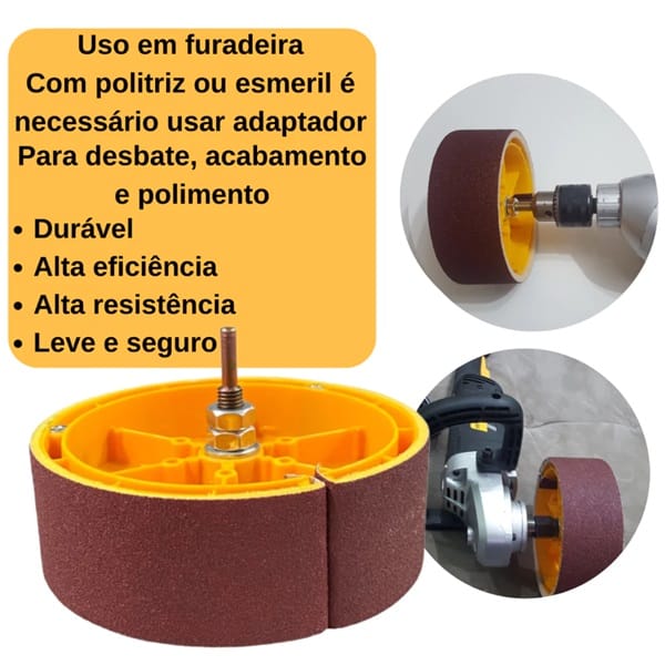 ESPONJA ABRASIVA GRANA 100 COD. 6147 - Imagem 7